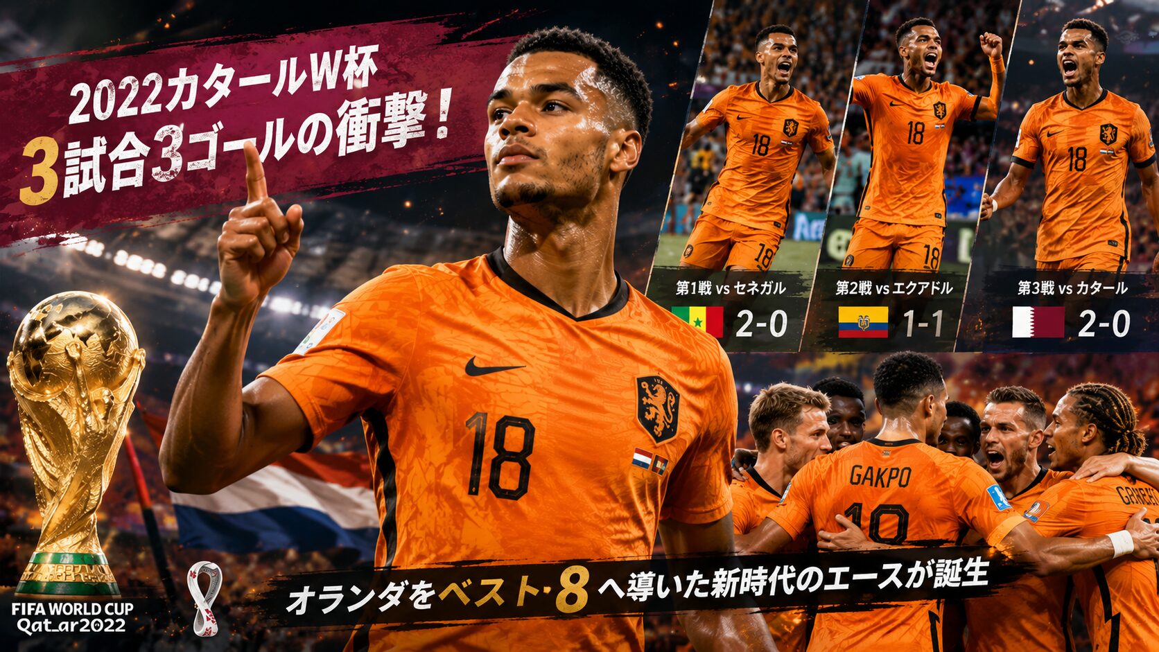 ガクポ WC2022 オランダ代表 得点