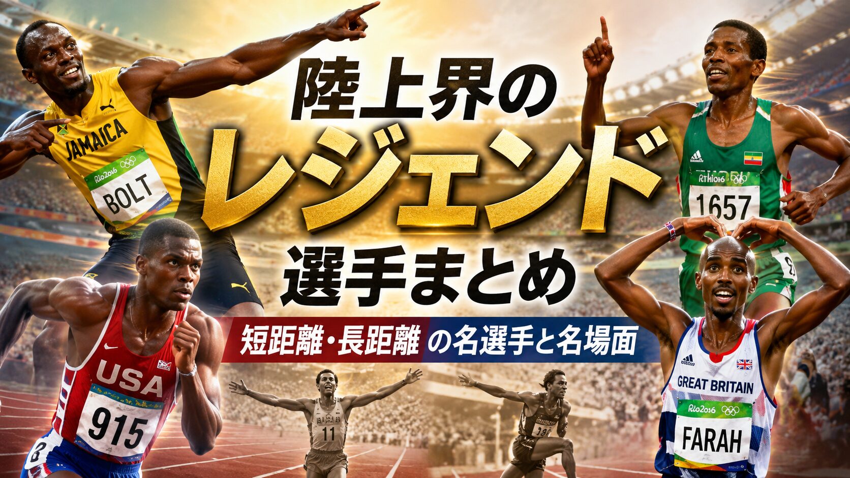 陸上界のレジェンド選手まとめ 短距離・長距離の名選手