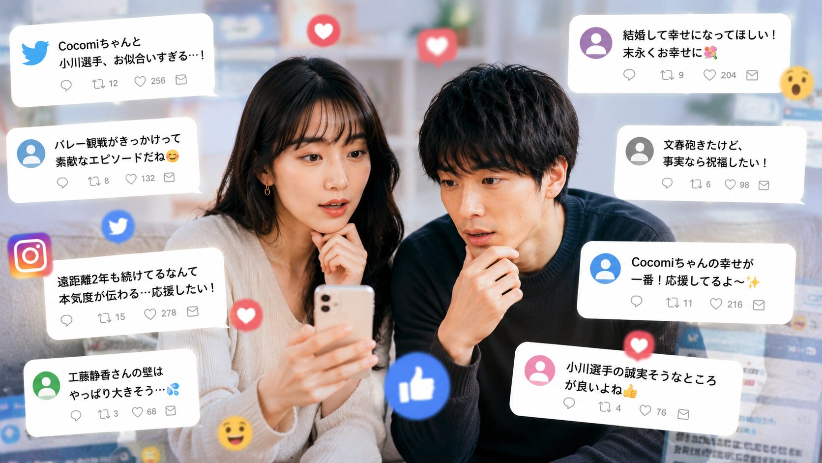 Cocomi 小川智大 世間の反応