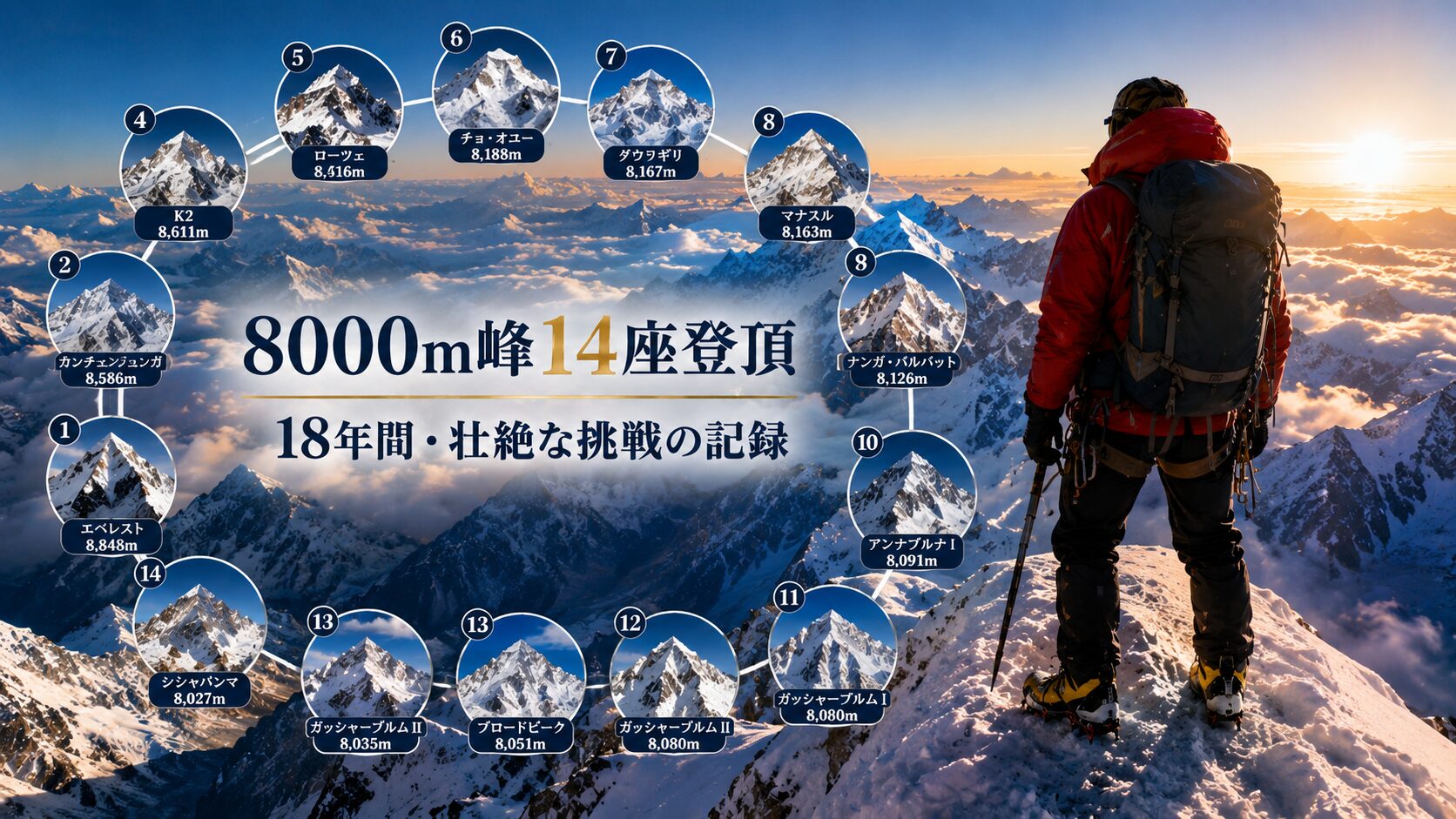 竹内洋岳 8000m峰14座 挑戦の記録