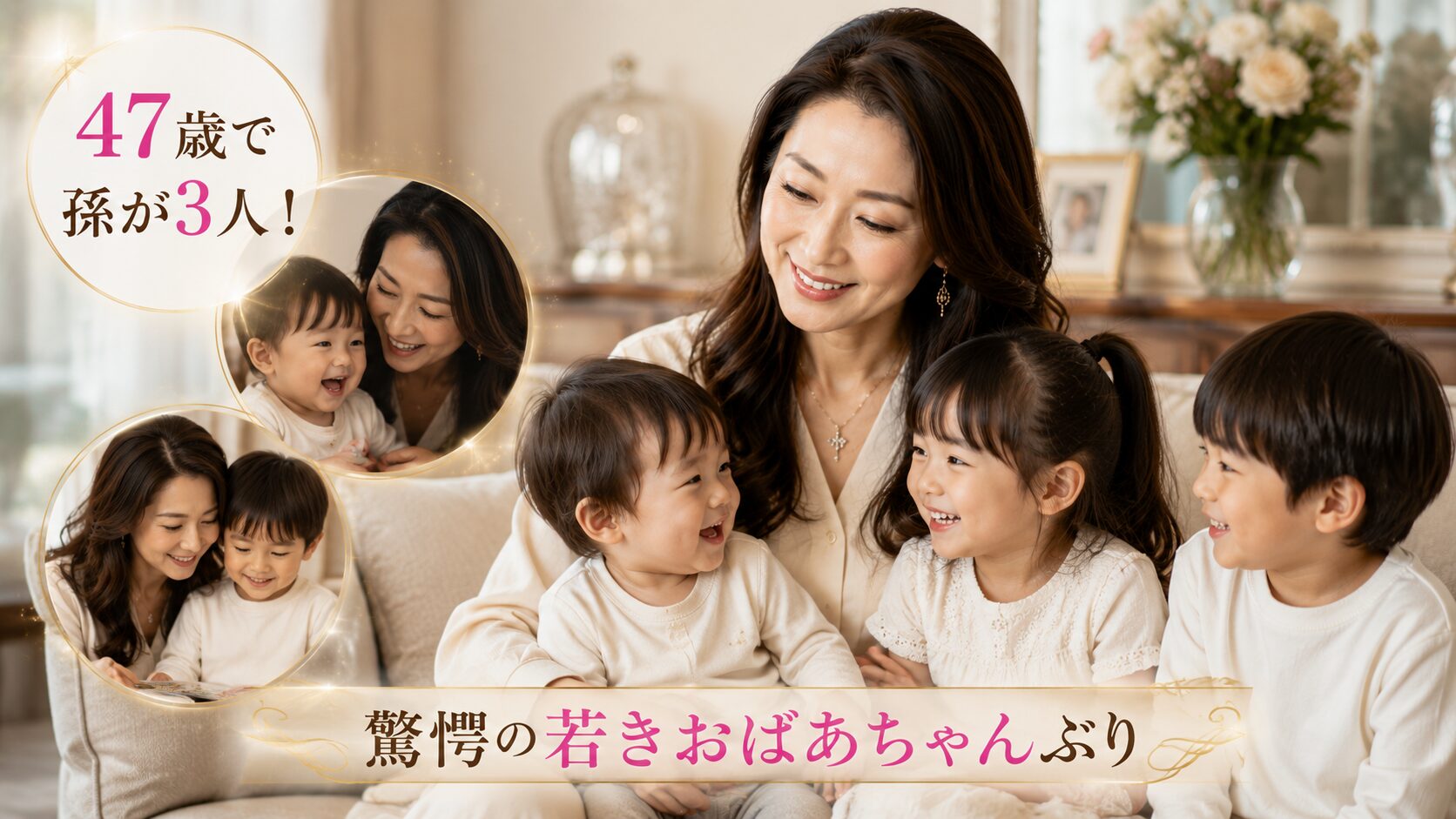 細木かおり 孫 若い