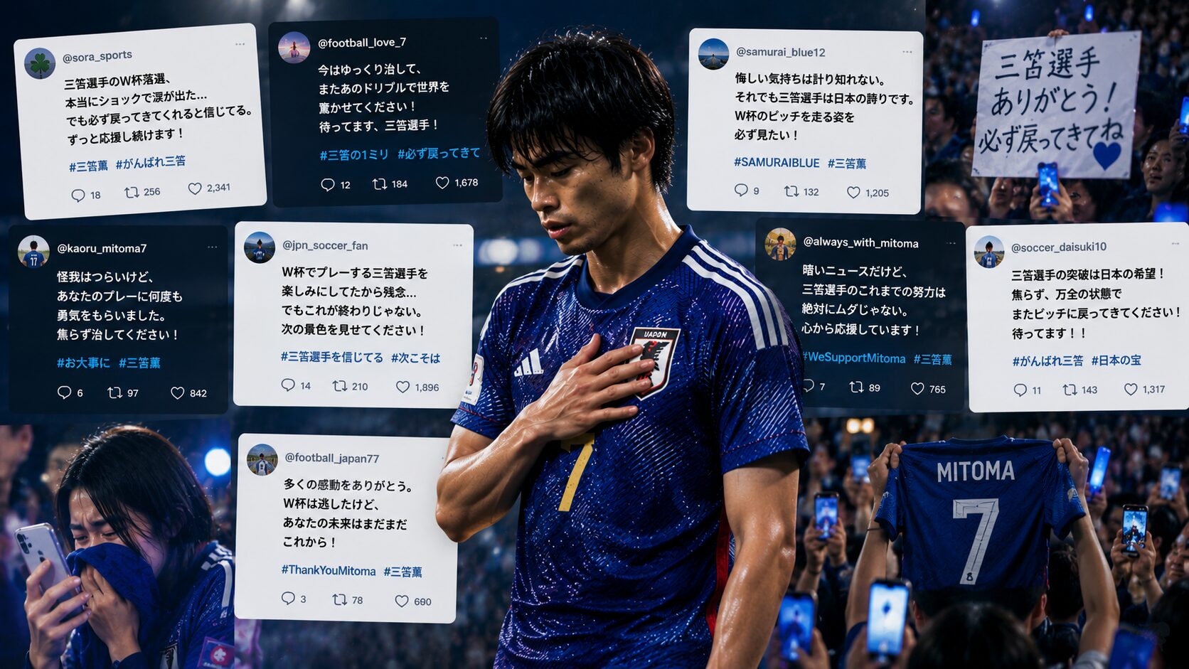 三笘薫W杯落選 ファン反応