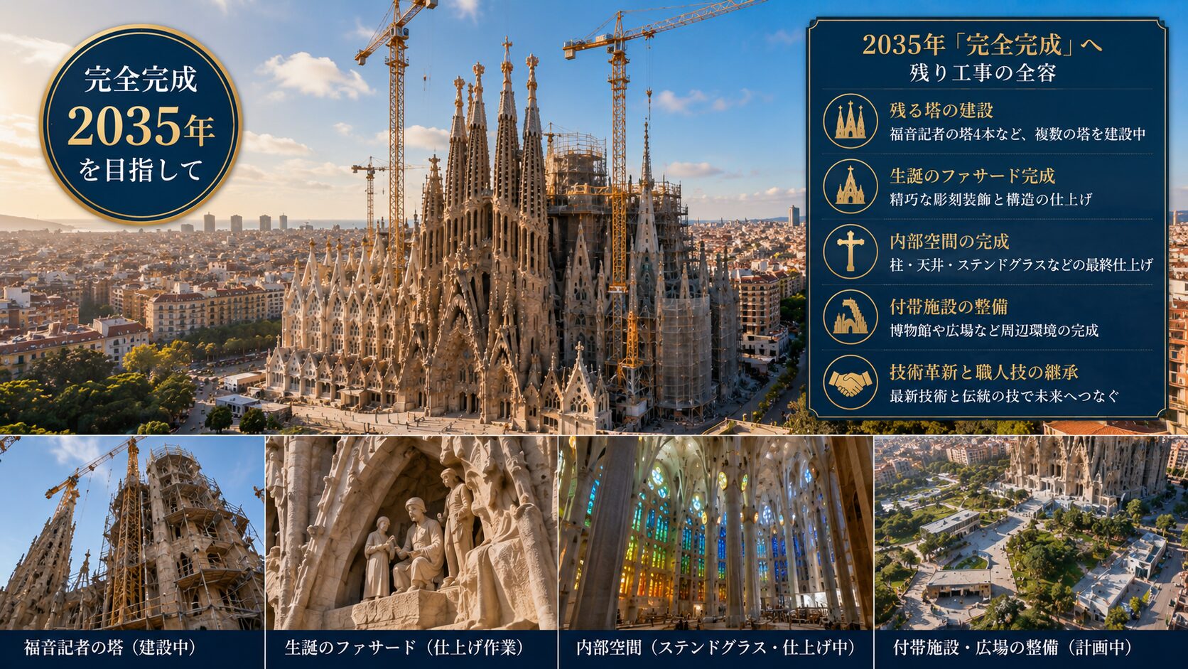 サクラダファミリア2035年完全完成