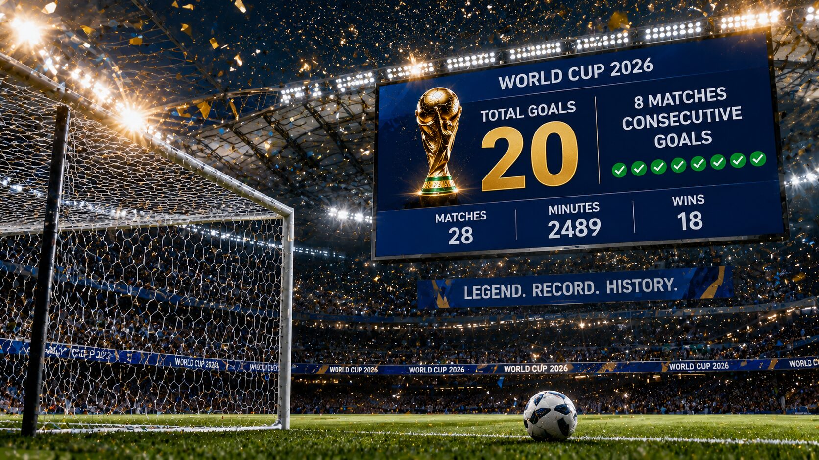 メッシ W杯2026 記録