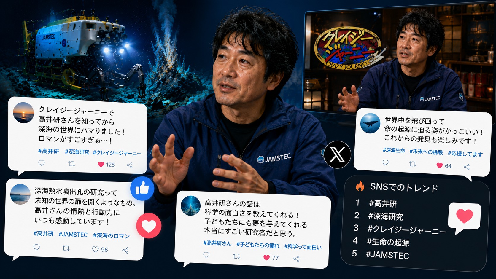 高井研 世間の反応